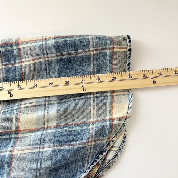 Affliction Black Premium Axle Grease Shirt Snap Buttons Distressed Plaid LARGE - Picture 10 of 10